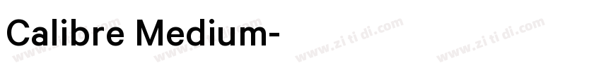 Calibre Medium字体转换